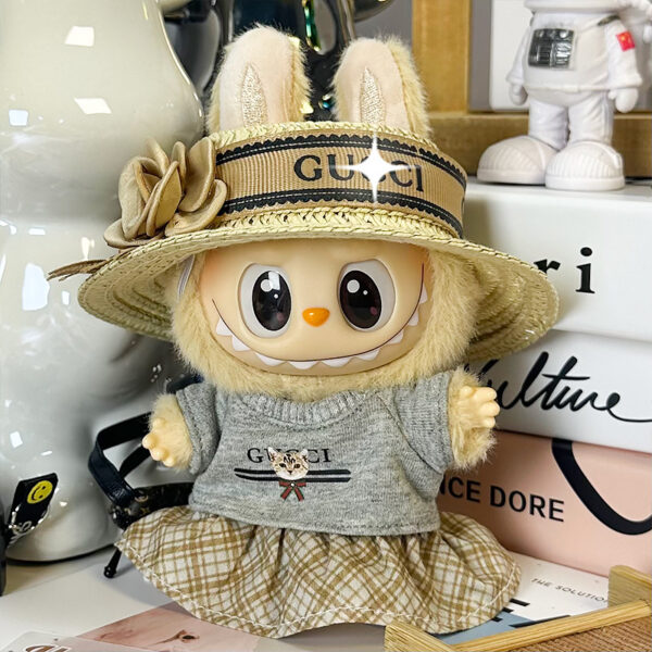 SKU 55 Gucci grey straw hat top hat coat skirt