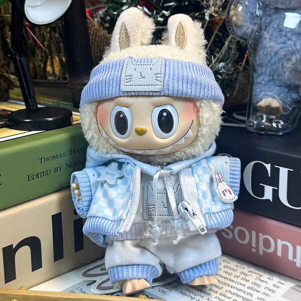 SKU 59 Light blue casual outfit headband coat hoodie sweatpants